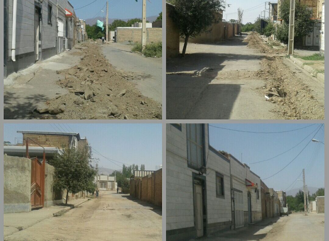 عملیات خاکبرداری و تسطیح محل حفاری واقع در خیابان بهارستان